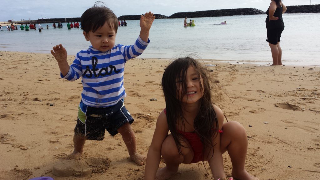Waikiki Beach with kids