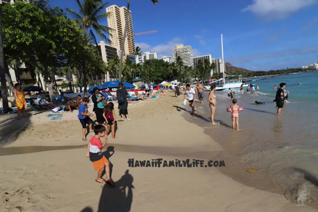 Hanging out with family at Waikiki Beach