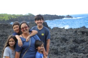 Road to Hana Trip - Maui Waianapanapa State Park family picture